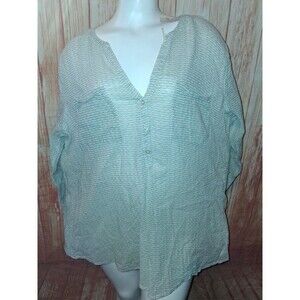 Old Navy Geometric Long Sleeve V-neck Tunic Blouse Sz XXL